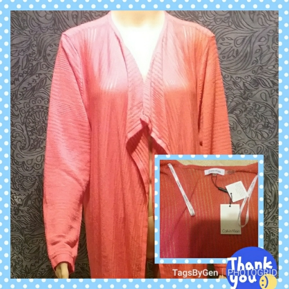 💋Price Dropped💋Calvin Klein Coral Cardigan
